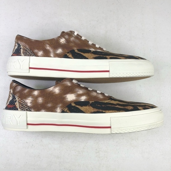 BURBERRY Men’s Leo Bambi Skate Sneaker Shoes - Picture 2 of 8